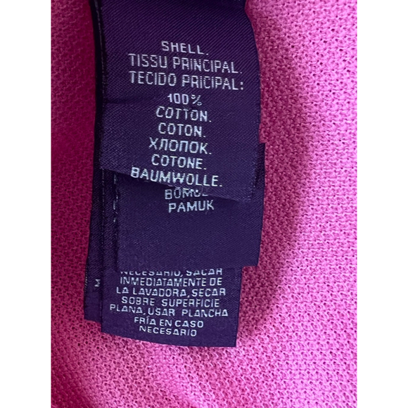 NWOT Ralph Lauren Pink Short Sleeve Polo Tee L with Purple Logo L - Picture 7 of 7